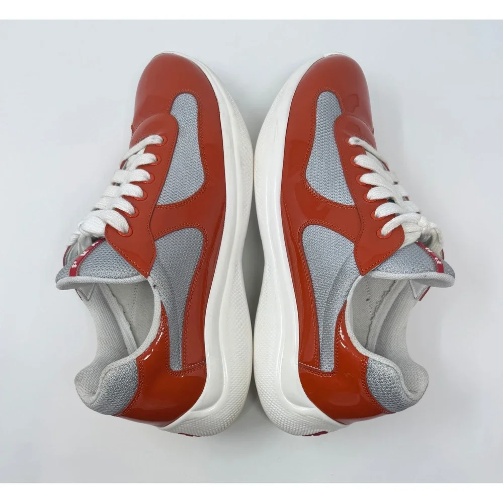 Prada Americas Cup Sneaker Orange Size 10 US 9 Prada